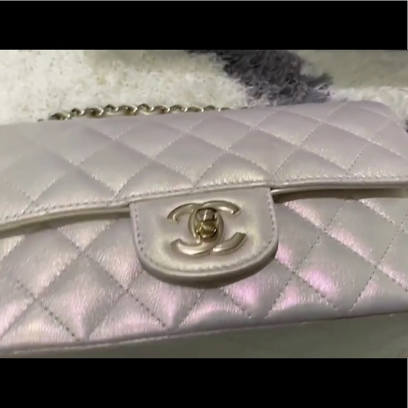 Chanel Ivory Iridescent Mini Rectangle Bag - Picture 2 of 8